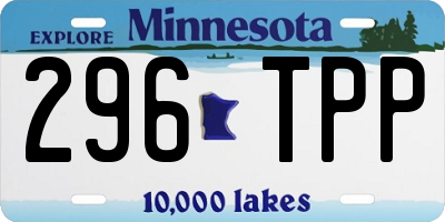 MN license plate 296TPP