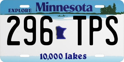 MN license plate 296TPS