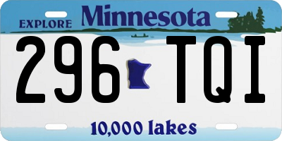 MN license plate 296TQI