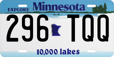 MN license plate 296TQQ