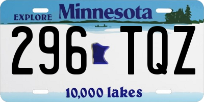 MN license plate 296TQZ