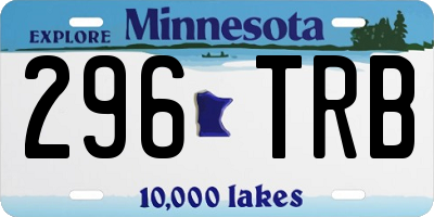 MN license plate 296TRB