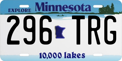 MN license plate 296TRG