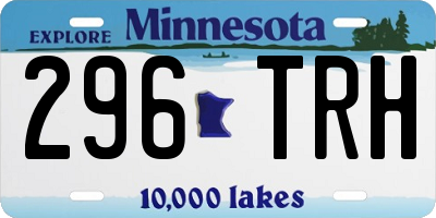 MN license plate 296TRH