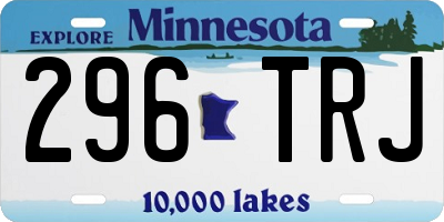 MN license plate 296TRJ