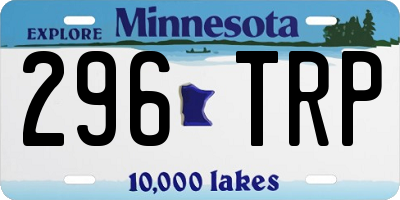 MN license plate 296TRP