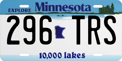 MN license plate 296TRS