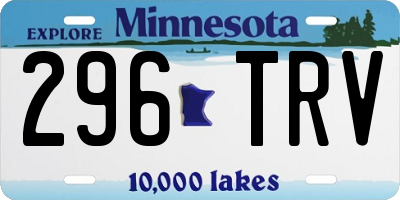 MN license plate 296TRV