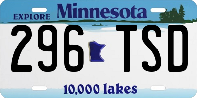 MN license plate 296TSD