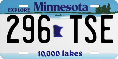 MN license plate 296TSE