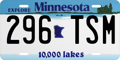 MN license plate 296TSM