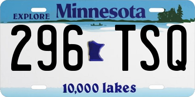 MN license plate 296TSQ