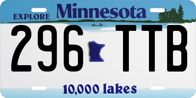 MN license plate 296TTB