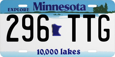 MN license plate 296TTG