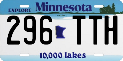 MN license plate 296TTH