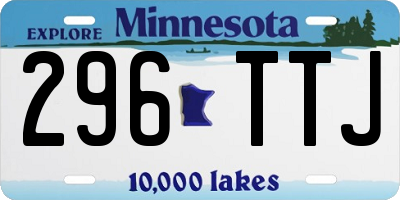 MN license plate 296TTJ