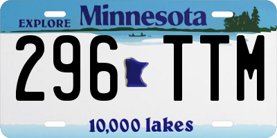 MN license plate 296TTM