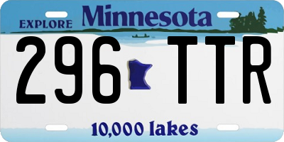 MN license plate 296TTR