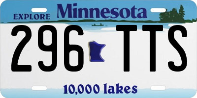 MN license plate 296TTS