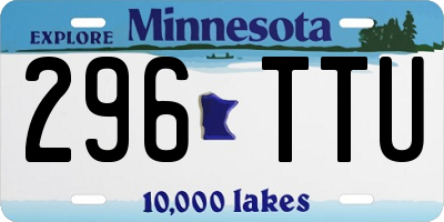 MN license plate 296TTU