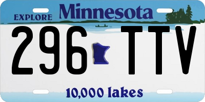 MN license plate 296TTV