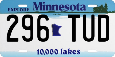 MN license plate 296TUD