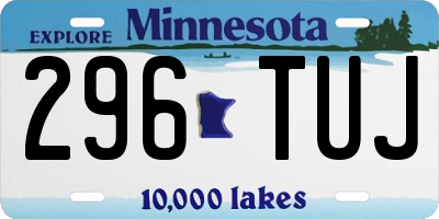 MN license plate 296TUJ