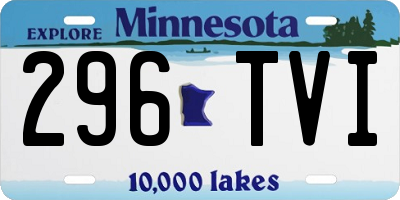 MN license plate 296TVI