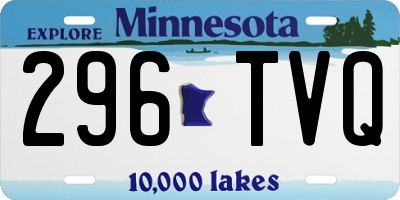 MN license plate 296TVQ