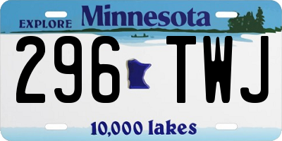 MN license plate 296TWJ
