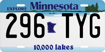MN license plate 296TYG