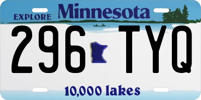 MN license plate 296TYQ