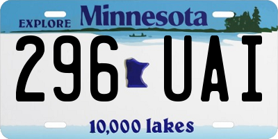 MN license plate 296UAI