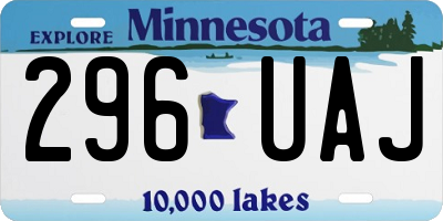 MN license plate 296UAJ