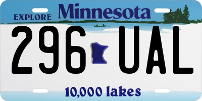MN license plate 296UAL