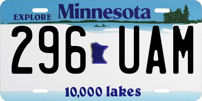 MN license plate 296UAM