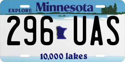 MN license plate 296UAS