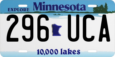 MN license plate 296UCA
