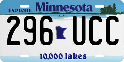 MN license plate 296UCC