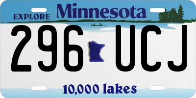 MN license plate 296UCJ