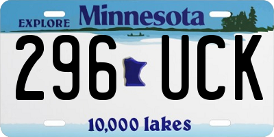MN license plate 296UCK