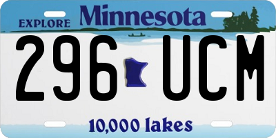 MN license plate 296UCM