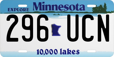 MN license plate 296UCN
