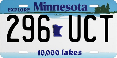 MN license plate 296UCT