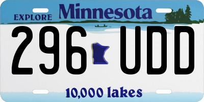 MN license plate 296UDD