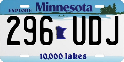 MN license plate 296UDJ