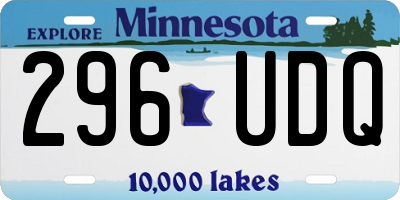 MN license plate 296UDQ