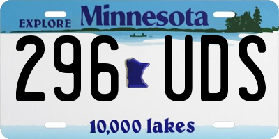 MN license plate 296UDS