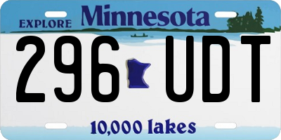 MN license plate 296UDT