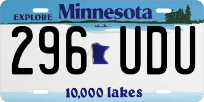 MN license plate 296UDU